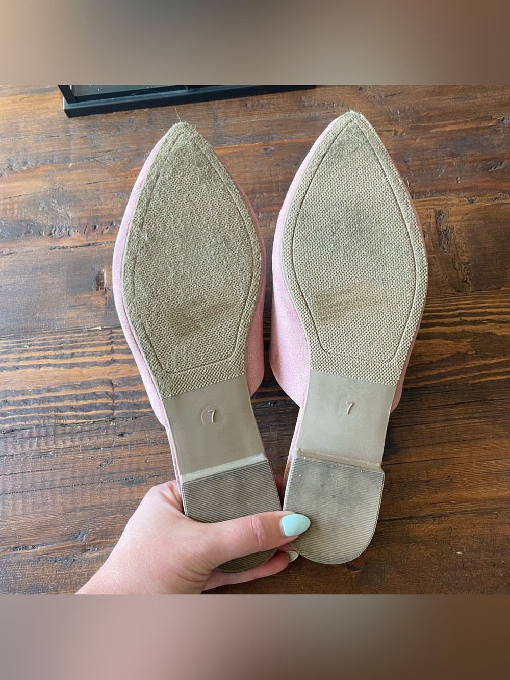 Universal Thread Pink Suede Pointed-Toe Mules - Picture 6 of 7